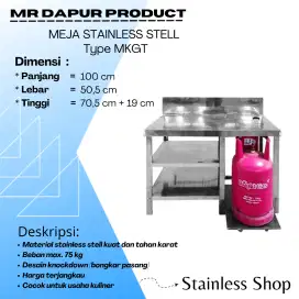 Meja kompor stainless