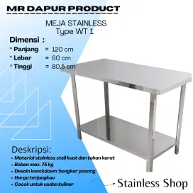 Meja prepair stainless