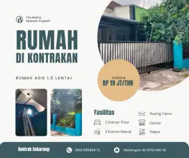 Di Kontrakan Rumah Cantik 1,5 lantai free AC