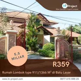 Rumah Lombok type 911/1366 M² di Senggigi Batu Layar R359