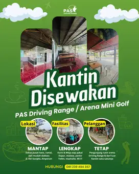 DISEWAKAN CAFE / KANTIN GOLF