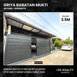 JUAL RUMAH Griya Babatan Mukti Surabaya Siap Huni dkt Pratama Wiyung