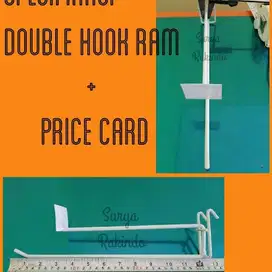 DOUBLE HOOK RAM DAN PRICE CARD