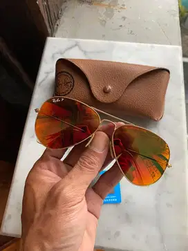 kacamata Ray-Ban aviator sz 62 kaca polarized