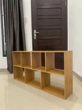 Rak Buku Kayu, 7 kotak, cocok untuk menaruh pajangan rumah atau buku