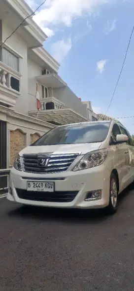 Alphard G ATPM 2012 putih, A/N sendiri plat B