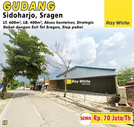 Disewakan Gudang Sidoharjo, Sragen