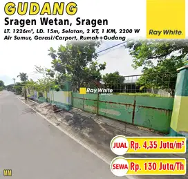 Dijual Gudang Sragen Wetan, Sragen