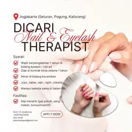 Dicari Nailist & Eyelash Beautician