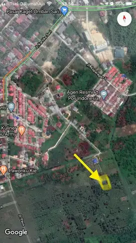 Dijual Tanah di Sri Meranti, Rumbai, Pekanbaru