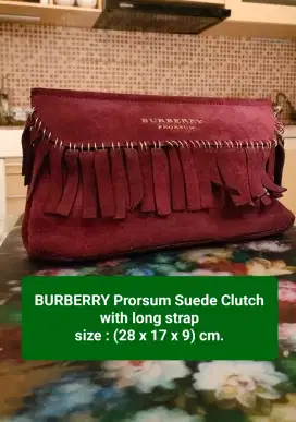 BURBERRY Prorsum Suede Clutch