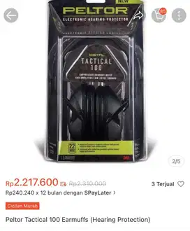 peltor 3m tactical 100 earmuff