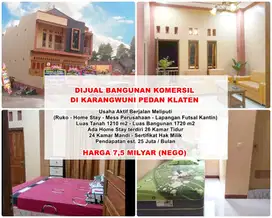 bangunan komersil ruko homestay mess di karangwuni klaten