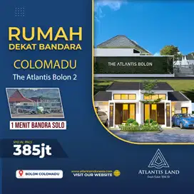 [JALAN 7 METER] RUMAH DI BOLON COLOMADU DEKAT BANDARA DAN KFC KARTASUR