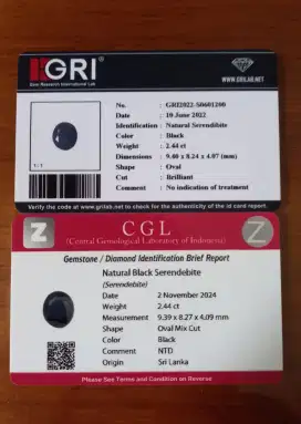Natural Serendibite srilanka batu langka 2.44 ct