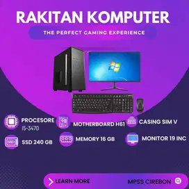 PAKET PC RAKITAN CORE I5-3470 16 GB SSD 240 GB LED SPC 19'' MK 120