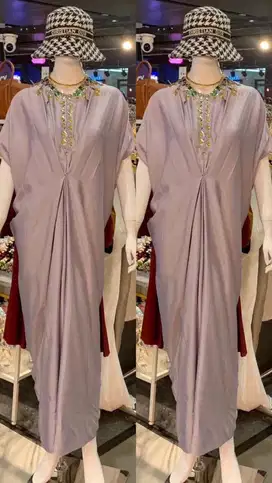 KAFTAN LILAC ALL SIZE 1X PAKE LEBARAN  NOMINUS