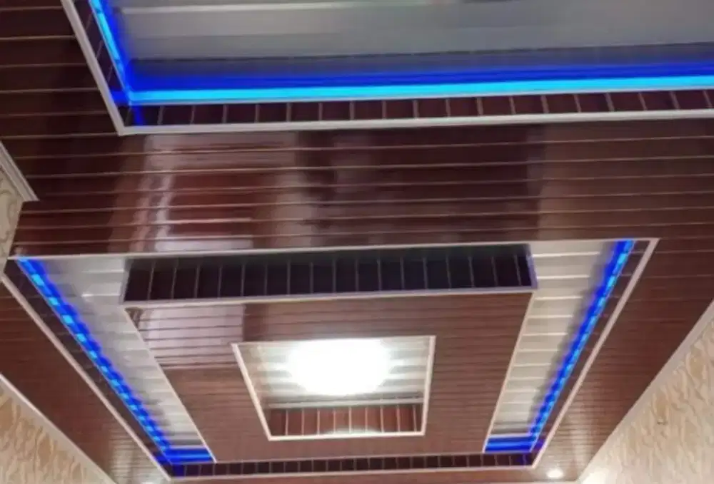 Pemasangan plafon pvc plus matrial sangat murah