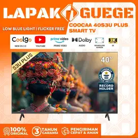 led tv 40 inch smart tv coocaa 40s3u plus 2K led youtube digital baru