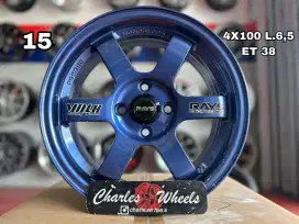 VELG MOBIL RACING TE37 BLUE RING 15