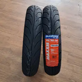 MAXXIS DIAMOND TL 90/90 -14 46P (BAN MOTOR BARU FREE PASANG)