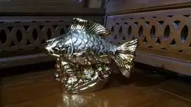 Pajangan Lucky Fish Gold Carp Decor Ceramic Keramik