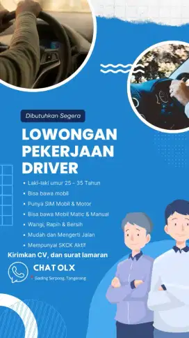 Dicari Driver Berpengalaman!