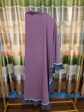 SECOND Khimar Pink hijaaz.id / Kerudung  bahan soflexus by sultan