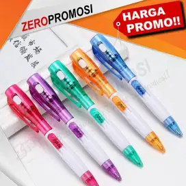 Pulpen Senter untuk souvenir natal dengan custom logo