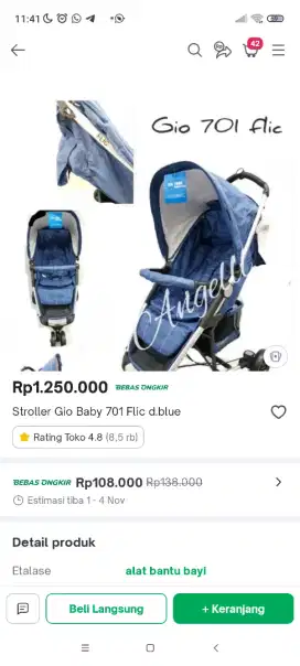 Stroler bayi max 20kg