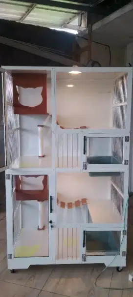 Kandang kucing 2 kamar