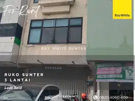 Ruko Sunter Dikontrakan - Jalan Raya - 3 Lantai