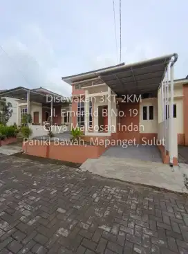 Disewakan Murah Pertahun Rumah 3KT 2KM Strategis dan Aman