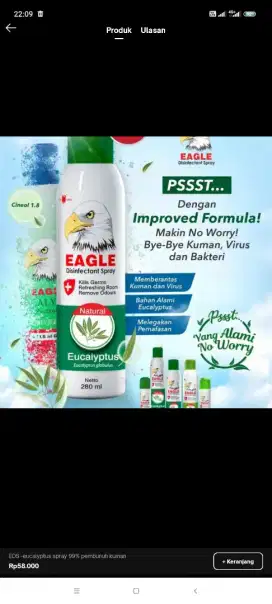 2 pcs disinfektant eagle 280 ml