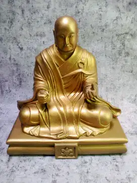 Hiasan patung Biksu Budha,bahan fiber,tinggi 30cm.