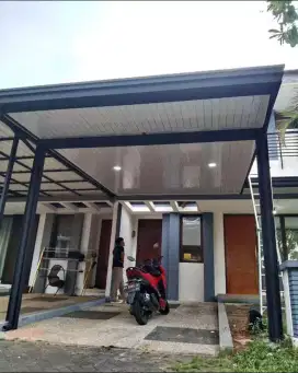 Kanopi alderon single layer kombinasi plafon pvc profil modern