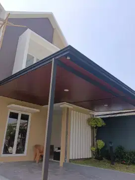Kanopi alderon single layer kombinasi plafon pvc profil modern