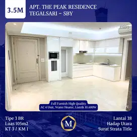 Strategis Tengah Kota Apartemen The Peak Residence 3BR Full Furnish HQ