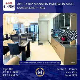 Apartemen La Riz Mansion Pakuwon Mall Full Furnish Mewah 3BR Siap Huni