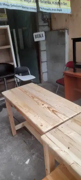Meja jati belanda papan solid(no triplek)