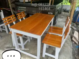 Meja kursi set resto promo