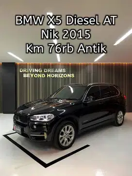 BMW X5 xDrive25d Diesel AT 2015 Hitam or GLE250d 2018