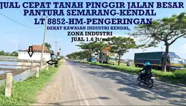 Tanah Zona Industri ada ijin Pengeringan Raya Pantura Kendal-Semarang