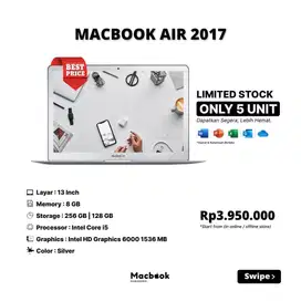 MacBook Air 2017 Memory 8/Storage 256 GB