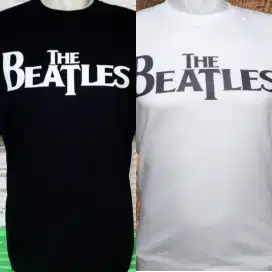 KAOS BAND THE BEATLES / BUILT UP / 100% KATUN COMBED 24S REAKTIF