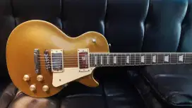 Gitar elektrik les paul gold (siap pakai)