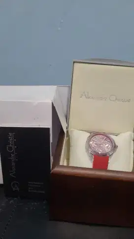 Jam Tangan Alexander Christie 2B11BF Cewek Merah