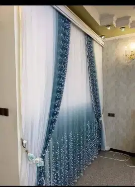 Jual gordyn gorden murah vertikal roll blind jasa wallpaper dinding vi