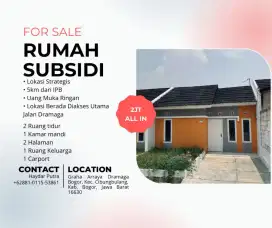 Rumah Subsidi Bogor, pinggir jalan raya lintas propnsi terdekat ke IPB