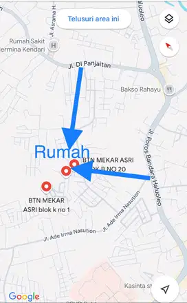 Di kontrakan rumah Kendari lepo-lepo Baruga dekat bundaran pesawat